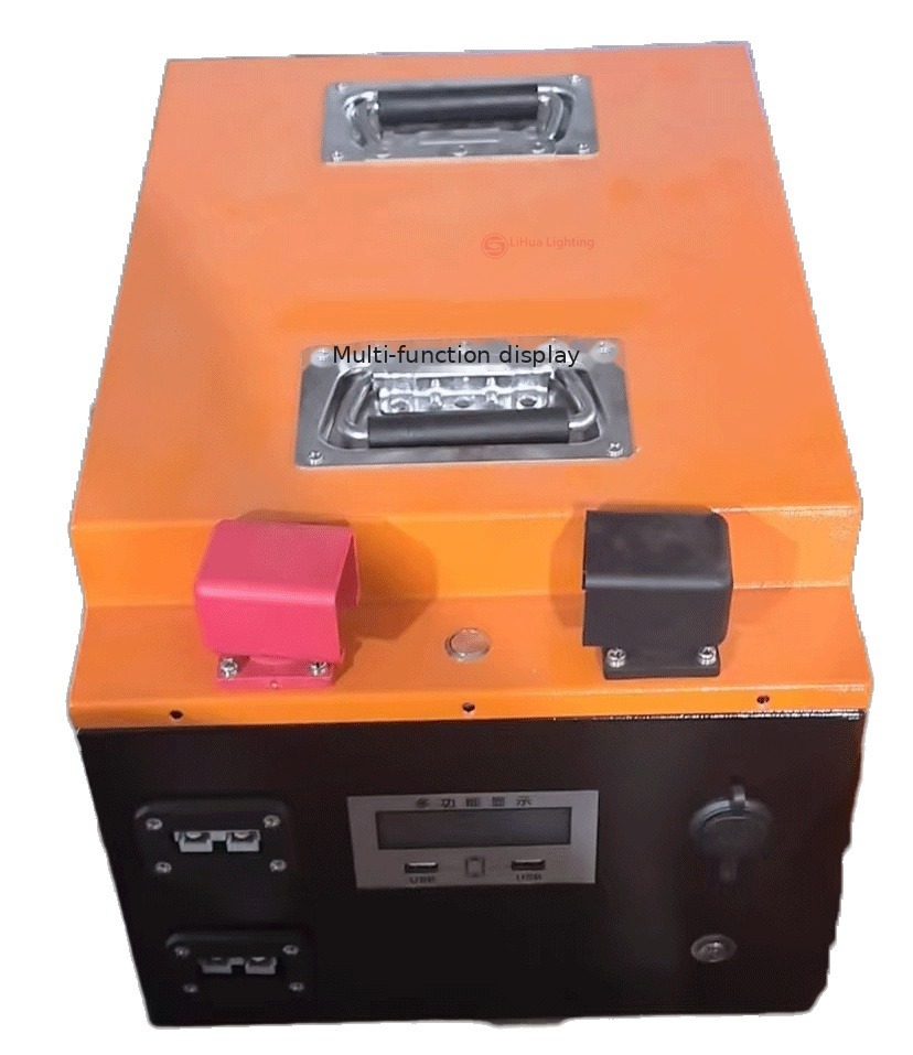 LH-EB-OB electric tricycle lithium battery, orange/black case – LiHua Lighting