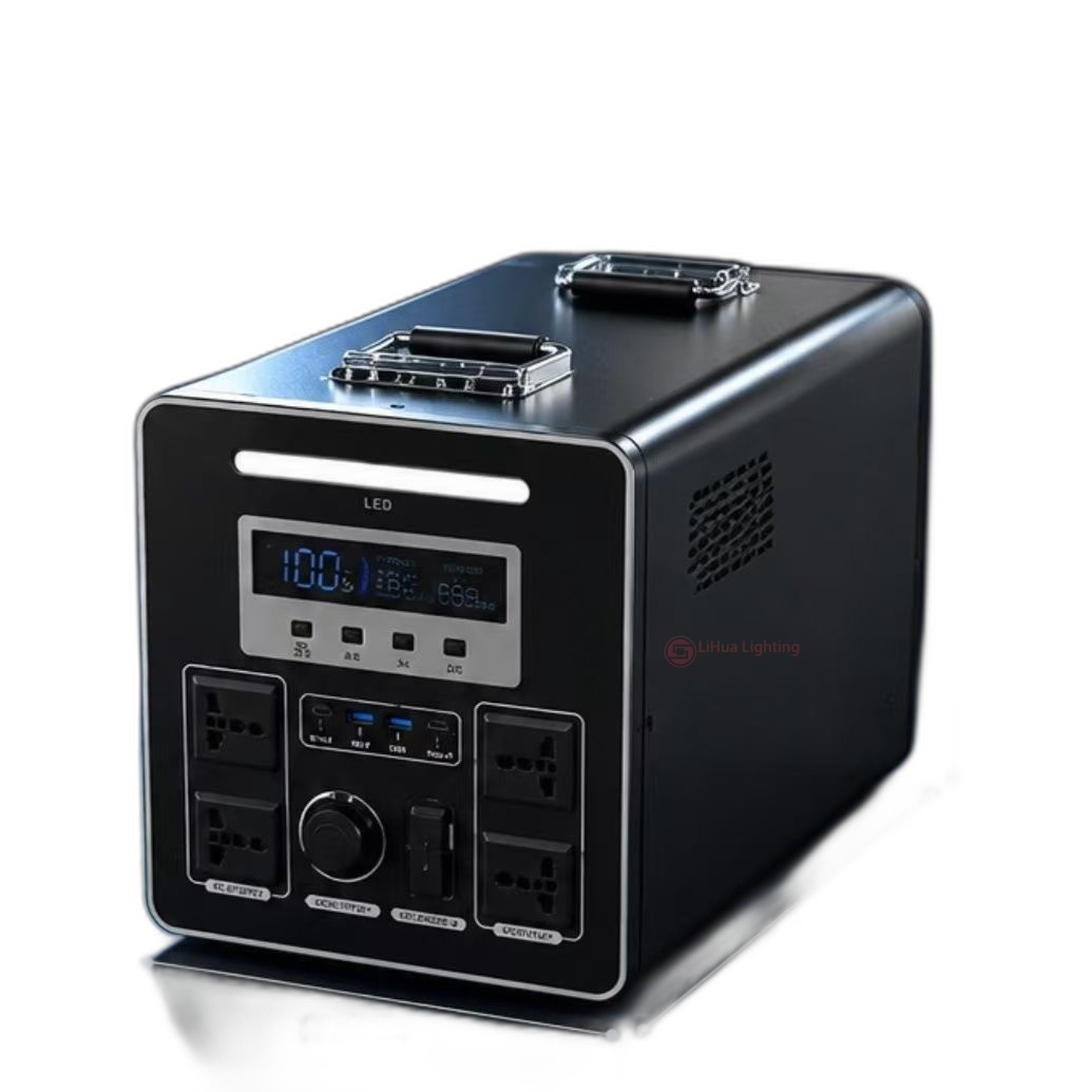 LH-PPS-L portable power station with LED light bar and steel handles – LiHua Lighting