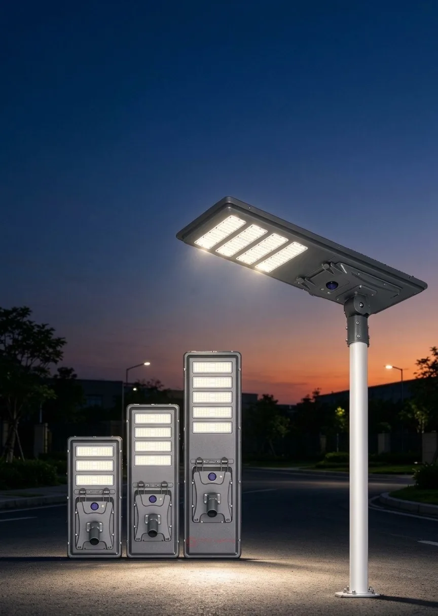 LH-ASL solar street light at dusk