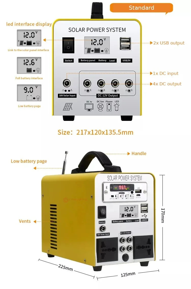 LH-DJ1212 Solar Home Lighting Kit – LiHua Lighting