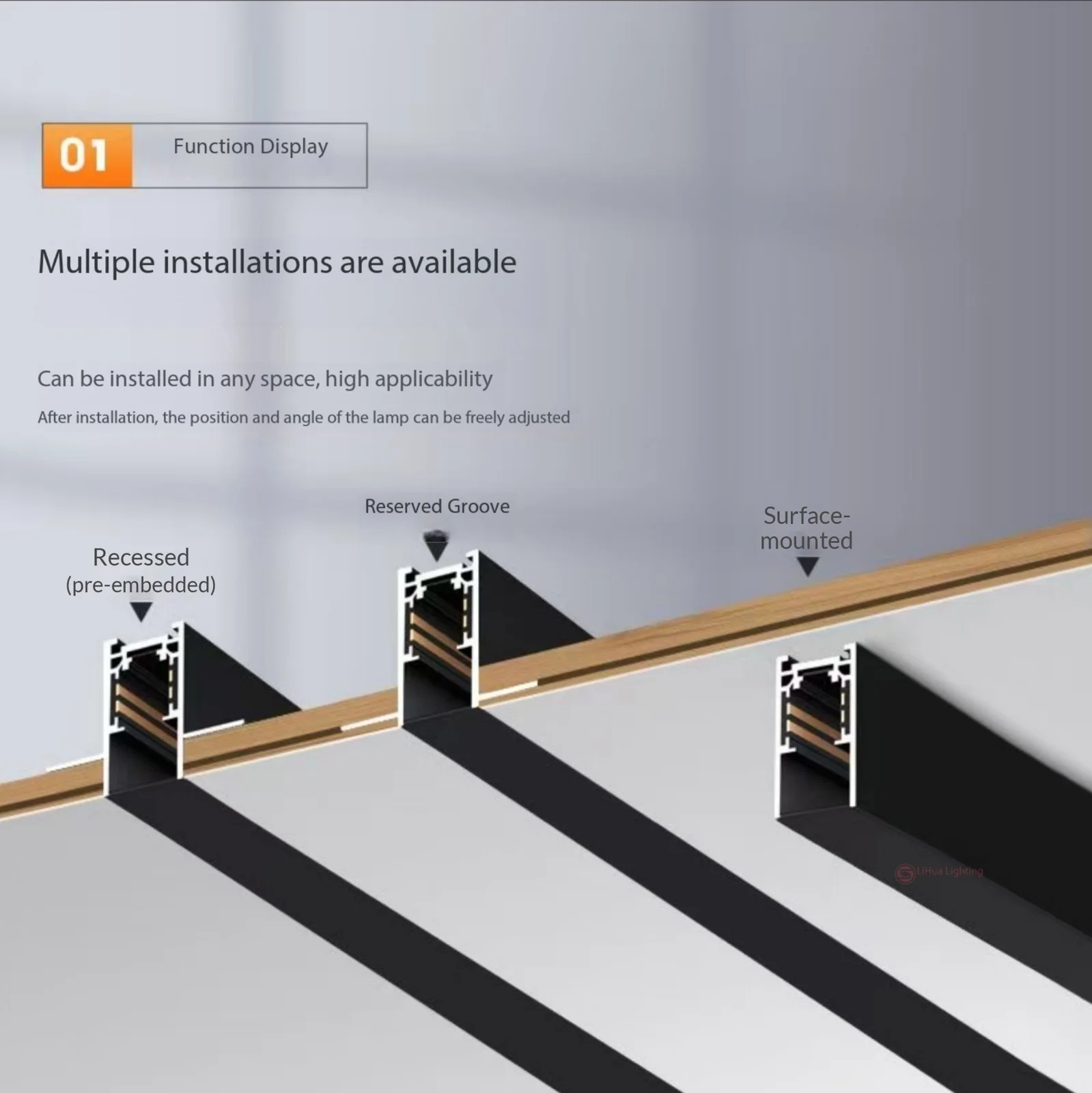 Магнитная трековая система освещения LH-MTL DC48V – LiHua Lighting