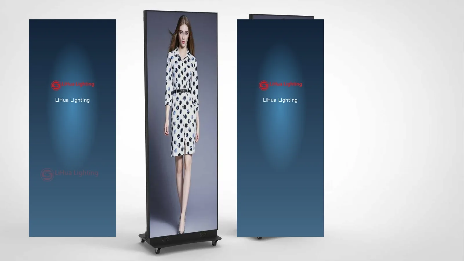 LH-POSTER-FA foldable LED poster cabinet, product pair – LiHua Lighting