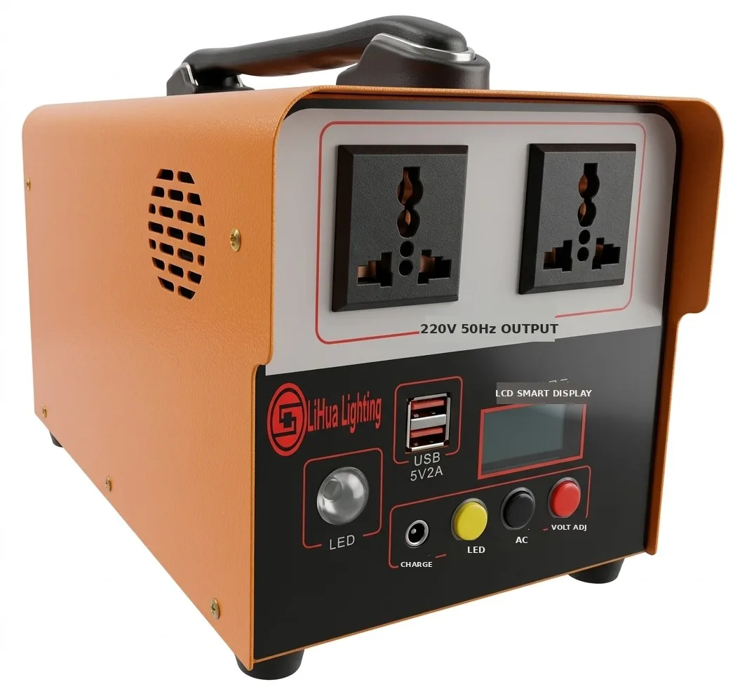 Compact orange portable power station – LiHua Lighting