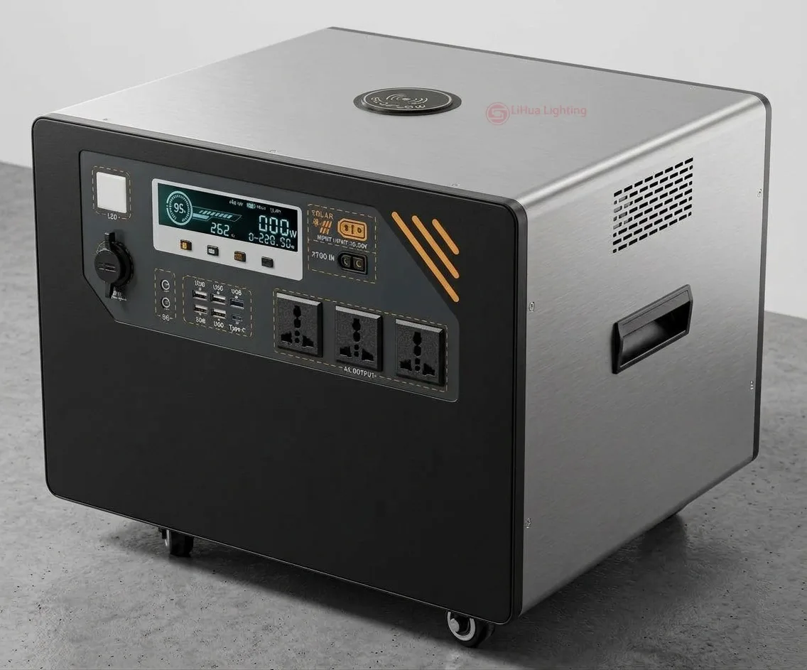 Silver finish portable power station