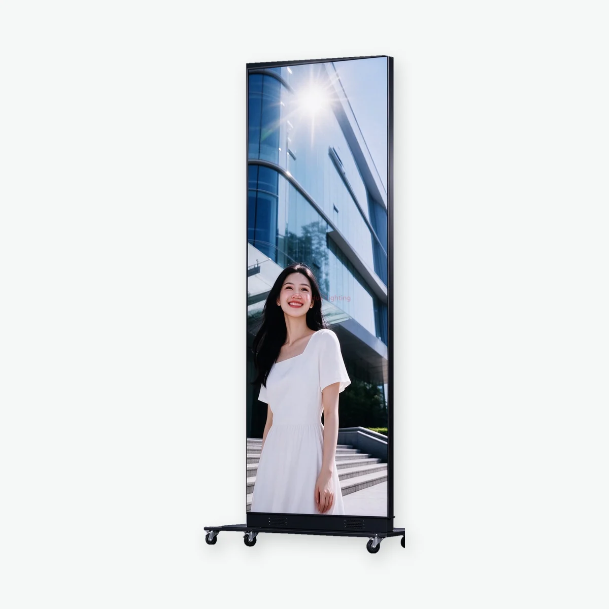 LH-POSTER-M Mobile LED Poster Screen with Wheeled Stand – LiHua Lighting
