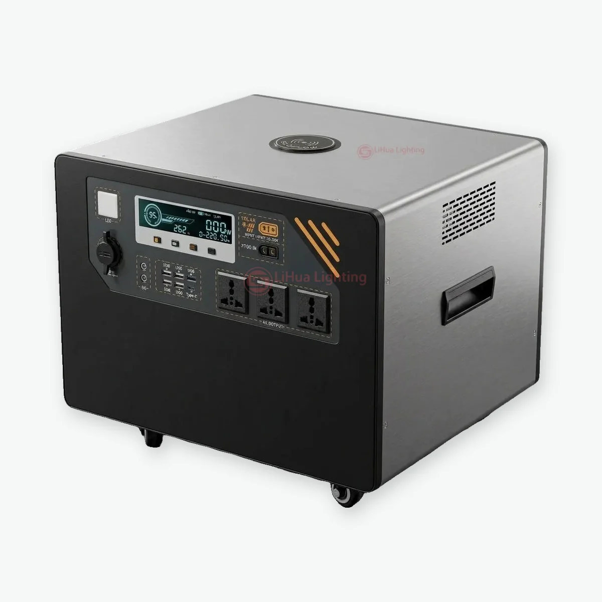 LH-PPS-GL Portable Power Station with Side LED Panel – LiHua Lighting