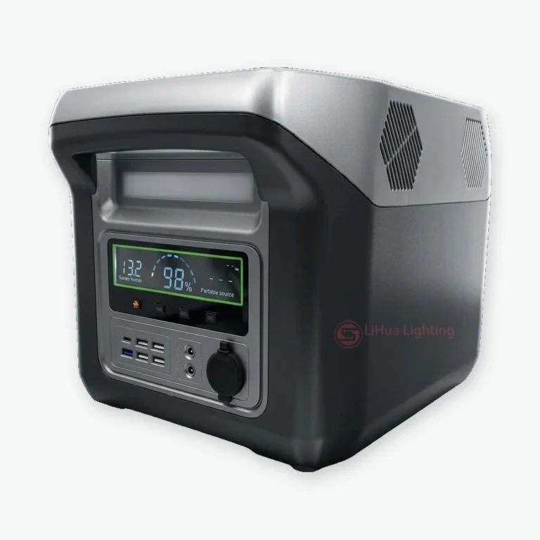 1000W LiFePO4 portable power station with LED light and carry handle