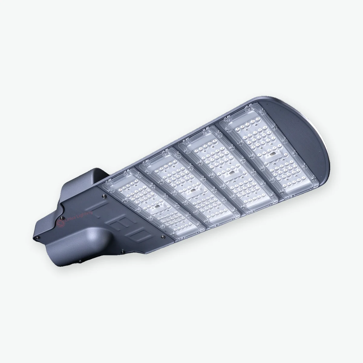 LH-RL204 4-module LED street light, angled view – LiHua Lighting