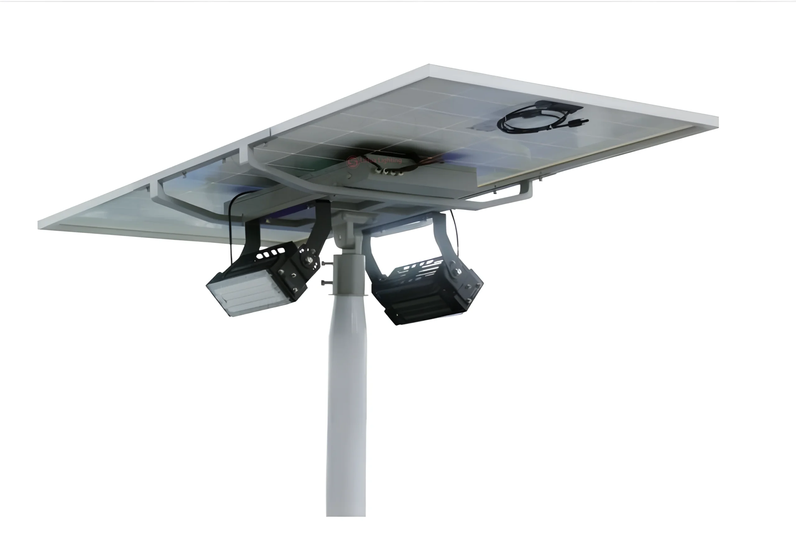 LH-SLR dual-head solar high mast light with monocrystalline panel – LiHua Lighting