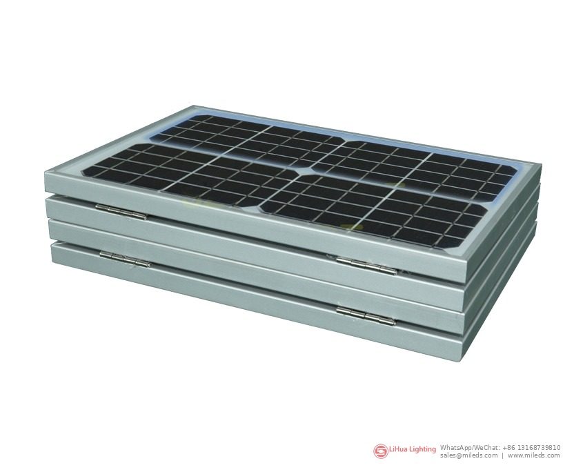 LH-SP-AL Aluminum-frame Folding Solar Panel (Custom Power) – LiHua Lighting